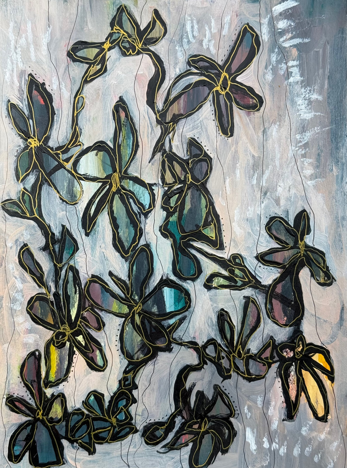 Flowers on Gray