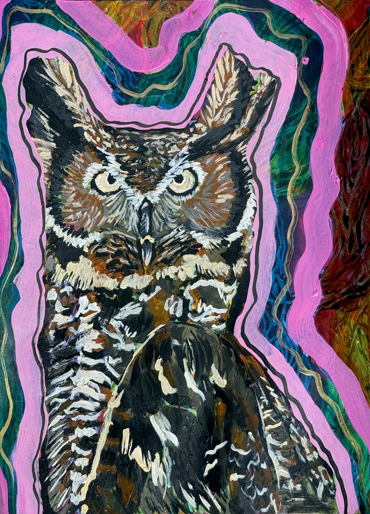 Owl in Pink
